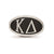 Kappa Delta Oval Letters Charm Bead in Sterling Silver