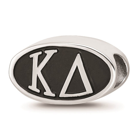 Sterling Silver LogoArt Kappa Delta Oval Letters Bead