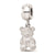 Sterling Silver LogoArt Kappa Delta Teddy Bear On Bead