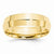 14k Yellow Gold 6mm Knife Edge Comfort Fit Wedding Band