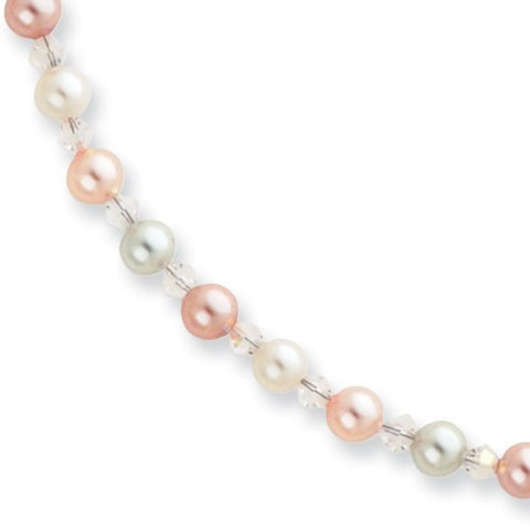 Multicolored Glass Pearl Necklace