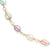 Gold-Plated Multicolored Glass Pearl Necklace