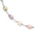 Rhodium-Plated Multicolored Glass Pearl Necklace