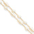 Gold Plated Two Strand Glass Pearl Bracelet