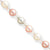 Rhodium-Plated Multicolored Glass Pearl Bracelet