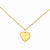 Gold-Plated Medium Polished Engraveable Heart Disc Necklace
