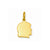 Small Engraveable Girl's Head Charm in Gold-Plated