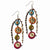 Silver-tone Hamba Wood, Coconut Sequin 3in Dangle Earrings