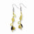 Silver-tone Purple/Yellow Coconut, Hamba Wood Sequin 2.5in Earrings