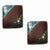 Tapak Wood Green/Blue Broken Capiz 1.25 Square Clip-on Earrings