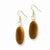 Gold-tone Natural Wood 2in Dangle Earrings