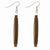 Silver-tone Hamba Wood Acrylic Bead Earrings