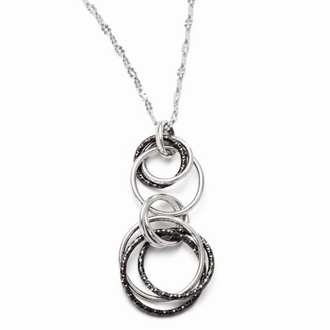 Sterling Silver Ruthenium-Plated Necklace