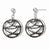 Sterling Silver Ruthenium-plated Post Dangle Earrings