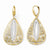 14k Two-tone Fancy Leverback Earrings