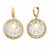 14k Two-tone Fancy Leverback Earrings