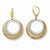 14k Two-tone Fancy Leverback Earrings