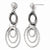 14k White Gold w/ Black Rhodium Post Dangle Earrings