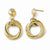 14k Yellow Gold Polished Diamond-cut Post Dangle Earrings