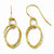 14k Yellow Gold Polished & Textured Shepherd Hook Earrings