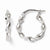 14k White Gold Twisted Hoop Earrings