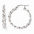 14k White Gold Twisted Hoop Earrings