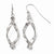 14k White Gold Polished Shepherd Hook Earrings