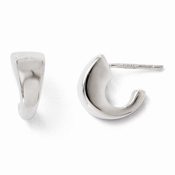 14k White Gold Polished Post Earrings