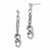 14k White Gold Polished Post Dangle Earrings