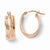 14k Rose Gold Polished & Diamond-cut Oval Hoop Earrings