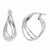 14k White Gold Polished Twist Hoop Earrings