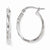 14k White Gold Polished Oval Hoop Earrings