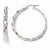 14k White Gold Polished Twisted Hoop Earrings