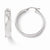 14k White Gold Polished Hoop Earrings