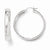 14k White Gold Polished Hoop Earrings