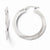 14k White Gold Polished Hoop Earrings