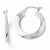 14k White Gold Polished Hoop Earrings