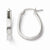 14k White Gold Polished U-Shape Hoop Earrings