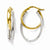 14k Two-tone Polished Twisted Hinged Hoop Earrings