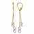 14k Two-tone Polished Dangle Leverback Earrings