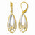 14k Two-tone Polished Dangle Leverback Earrings