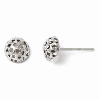 14k White Gold Polished Post Earrings