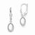 14k White Gold Polished Dangle Leverback Earrings