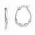 14k White Gold Polished Hinged Hoop Earrings