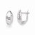 14k White Gold Polished Hammered Hinged Post Earrings