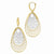 14k Two-tone Polished & Diamond-cut Leverback Earrings