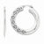 14k White Gold Polished Lazer-cut Large Round Hinged Hoop Earrings