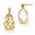 14k Yellow Gold Fancy Pear-shaped Post Dangle Earrings