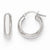 14k White Polished Hoop Earrings