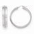 14k White Gold Polished Hoop Earrings